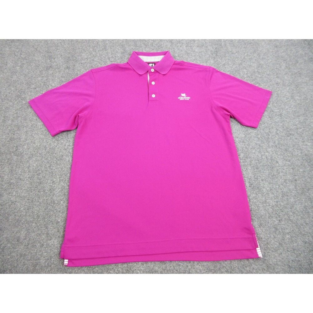 FootJoy Polo Shirt Mens Large‎ Purple  Logo Golf Golfer Lightweight Casual